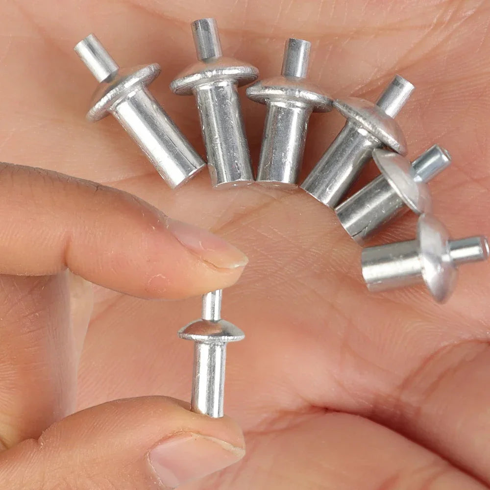 100x Hammer Drive Expansion Rivets β Aluminum Piercing Nails, Tapping Screws & Fasteners for Percussion Expansion