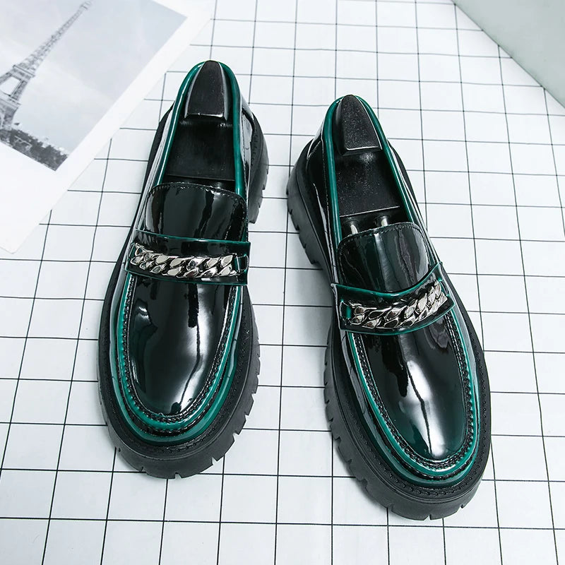 Men’s Classic Leather Dress Shoes - British Style Pointed Toe Business Wedding & Casual Footwear