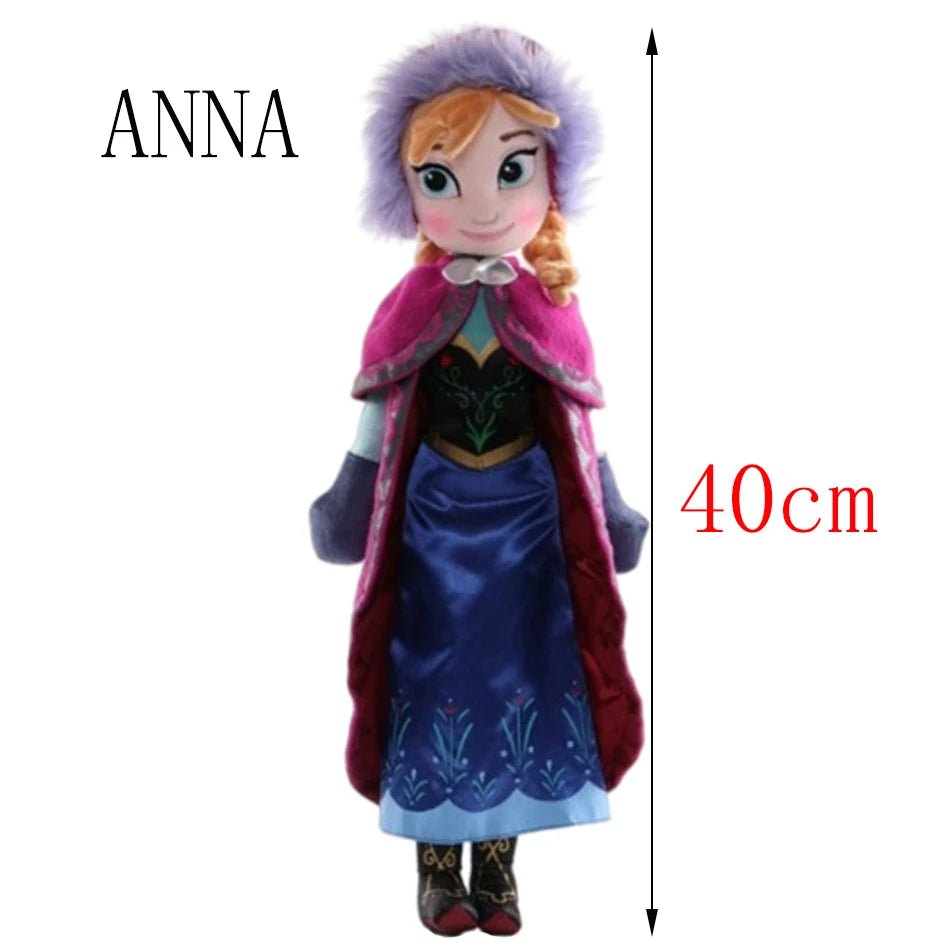 30-50 CM Frozen Anna Elsa Dolls Plush Snow Queen Princess Toy - Soft Stuffed Frozen Toys for Kids, Birthday & Christmas Gift