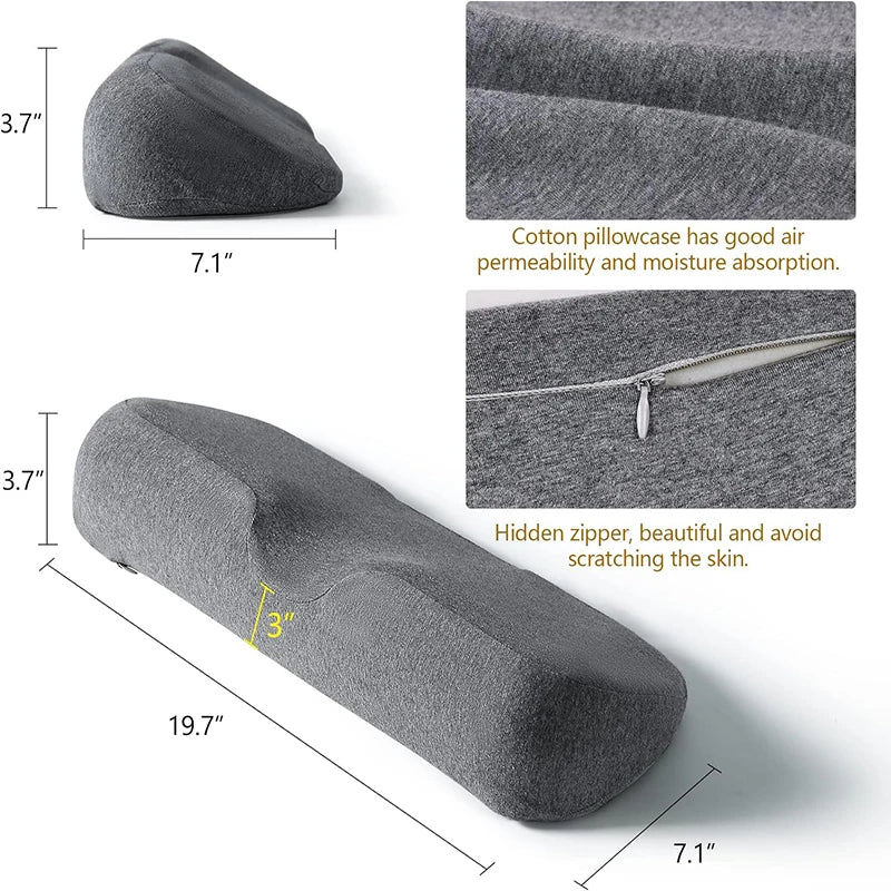 Ergonomic Memory Foam Cervical Pillow | Orthopedic Contour Neck Pillow for Side Sleepers | Supportive Bed Sleeping Pillow