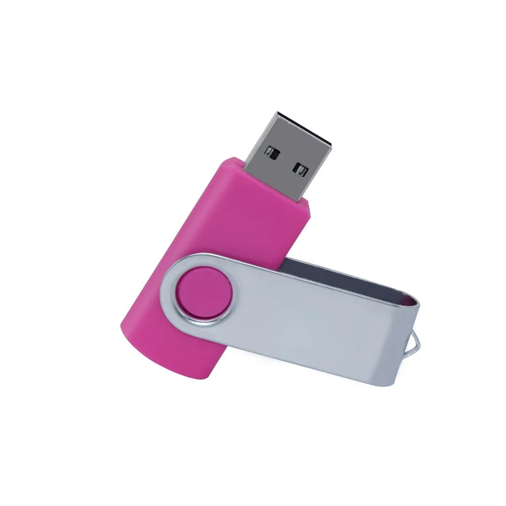 USB Flash Drive 2.0 Metal Swivel Pendrive – 16GB 32GB 64GB 128GB Portable Memory Stick