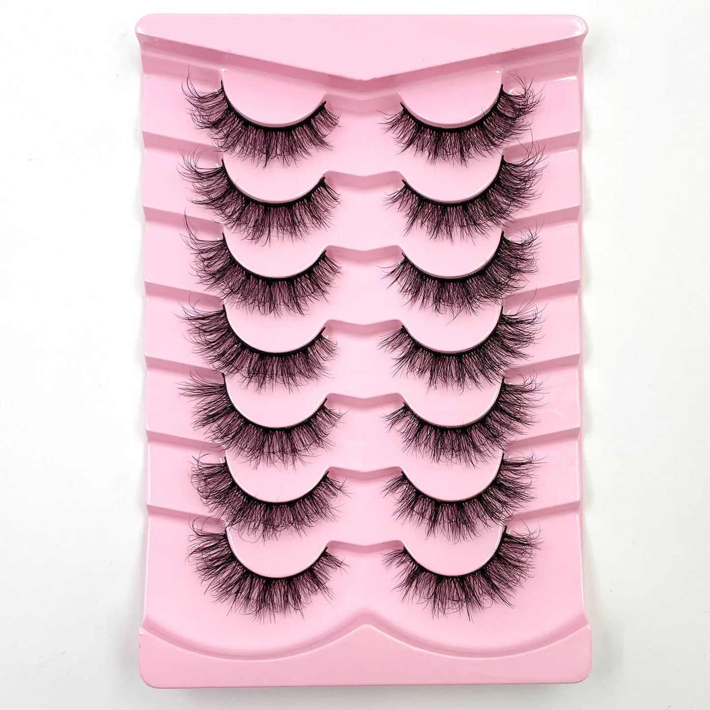 7 Pairs 3D Mink Fur False Eyelashes β Thick Short Dramatic Natural Look Makeup Lashes Wholesale