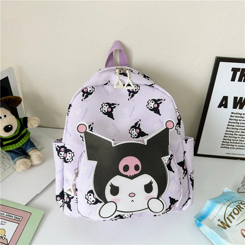 Anime Cartoon Kuromi, Melody & Cinnamoroll Backpack β Kawaii Canvas Schoolbag for Boys & Girls, Hello Kitty Fashion Kids Backpack