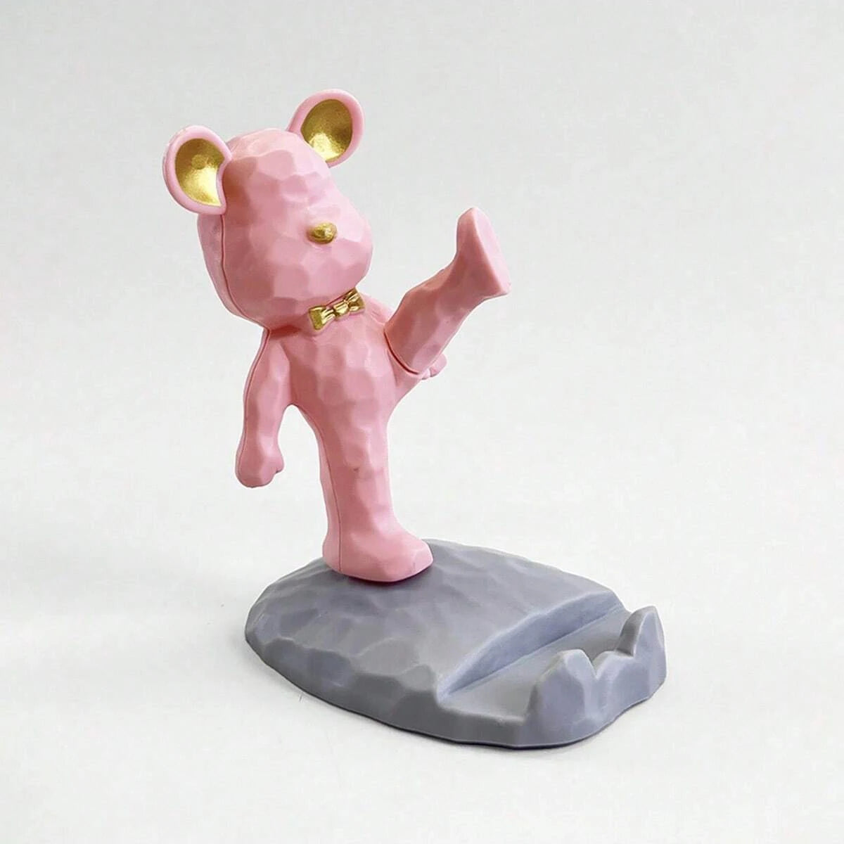 Cartoon Bear Phone Tablet Stand - Adjustable Desktop Holder for Watching Videos and Home Decor