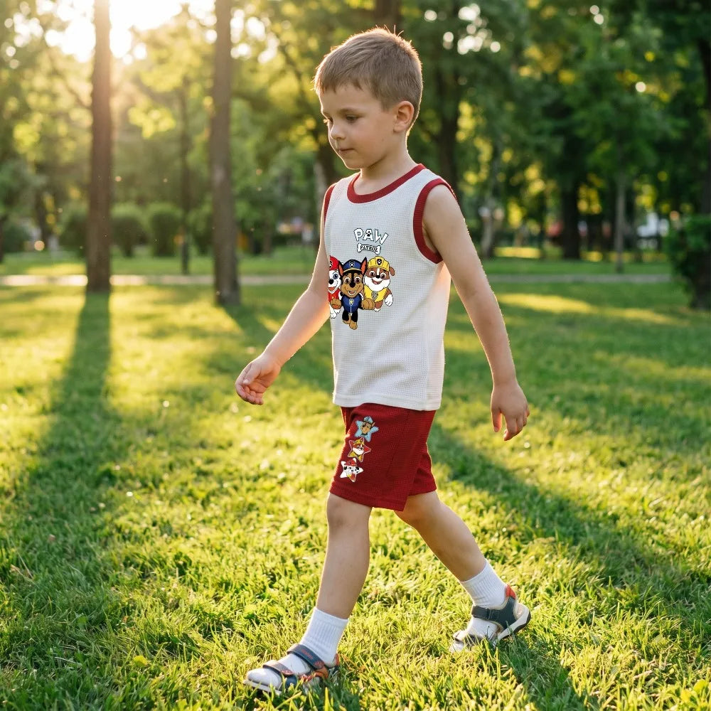 Kids Summer Vest & Shorts Outfit Set - Breathable 2-Piece Sportswear for Boys & Girls