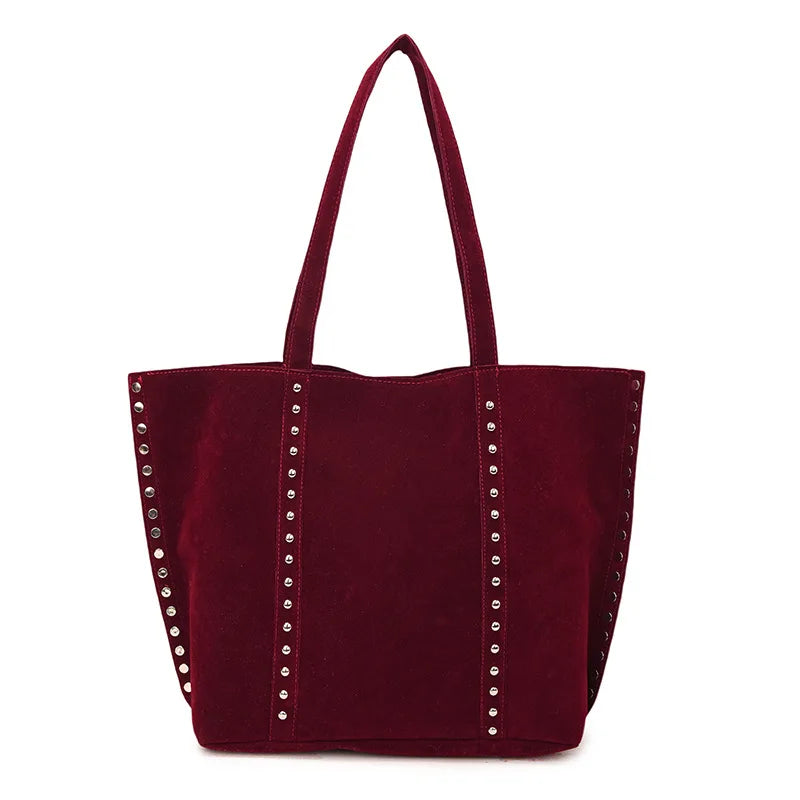 2025 Women’s Faux Suede Handbag – High-Quality, Versatile Large Capacity Shoulder Bag