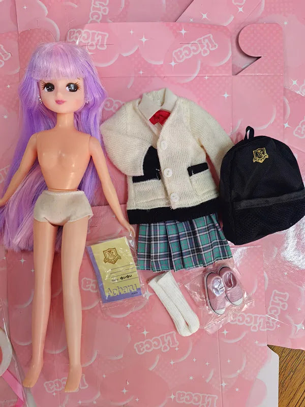 Jenny Licca Fashion Doll – Colorful Long Hair Princess DIY Doll Toy for Girls