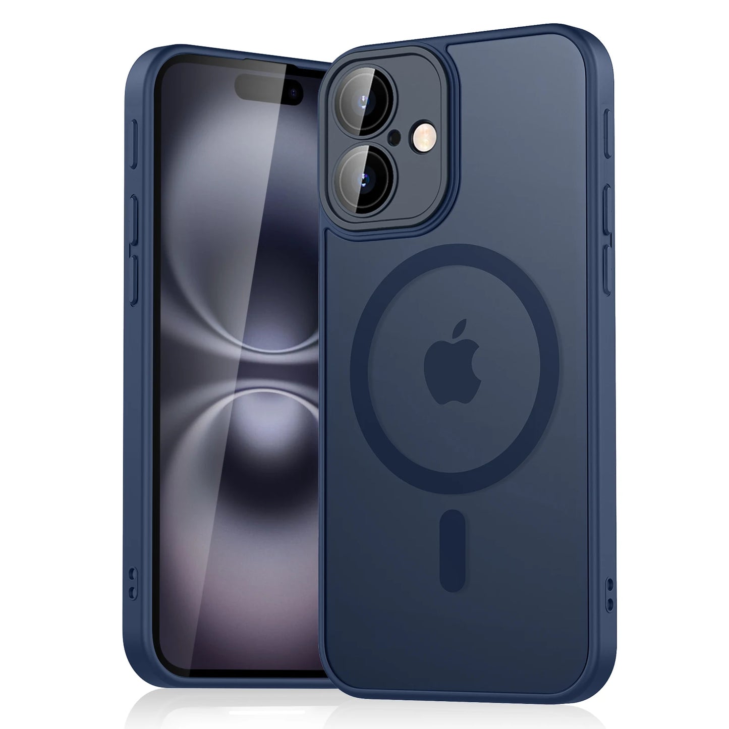 Luxury Magnetic Matte Translucent Armor Case for iPhone 11-16 - Shockproof MagSafe Wireless Charging Cover