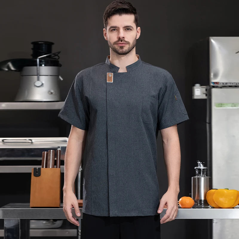 Unisex Chef Jacket – Summer Kitchen Shirt for Hotel, Restaurant, Bakery, Catering, and Cooking Uniforms
