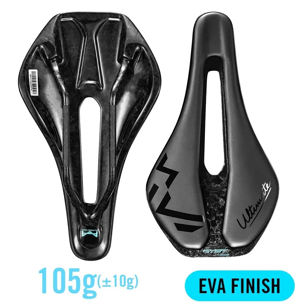 RYET 3D Printed Carbon Bike Saddle — Ultralight 135/143mm MTB & Gravel Road Seat, 105g Cycling Parts