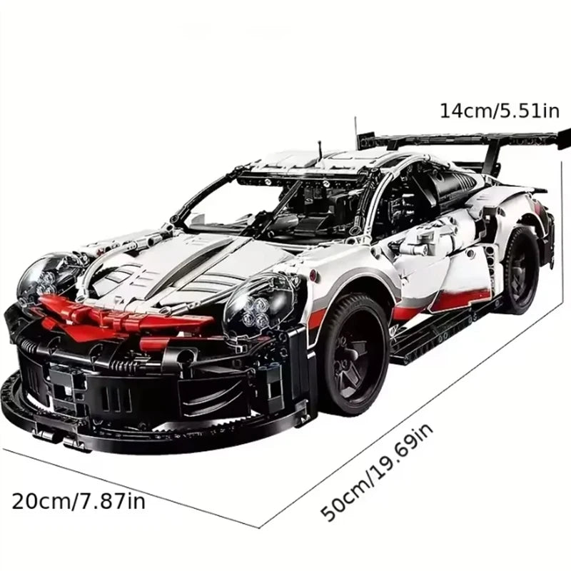 1580PCS Technic Racing Car Building Blocks Set – 1:10 Scale Classic Super Sports Car Model Kit, DIY Assembly Toy for Boys & Home Decoration Gift
