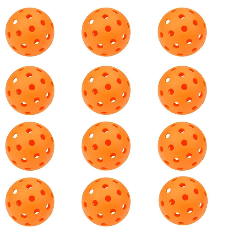 6/12pcs Indoor Pickleball Balls β Colorful & Durable 40-Hole 72mm Training & Practice Balls for Entertainment