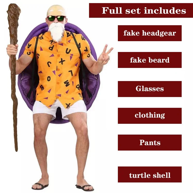 Kame Sennin Cosplay Costume β Adult Anime Jumpsuit for Halloween & Carnival
