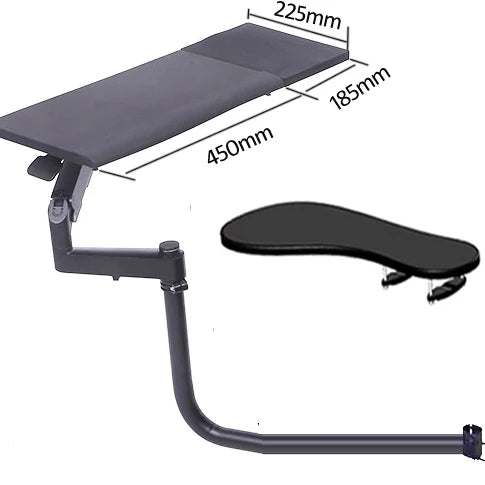D-MOUNT OK5330 Laptop Tray Holder - Multi-Function Chair-Mounted Desk with Keyboard Plate, Full-Motion Rotation & Adjustable Stand