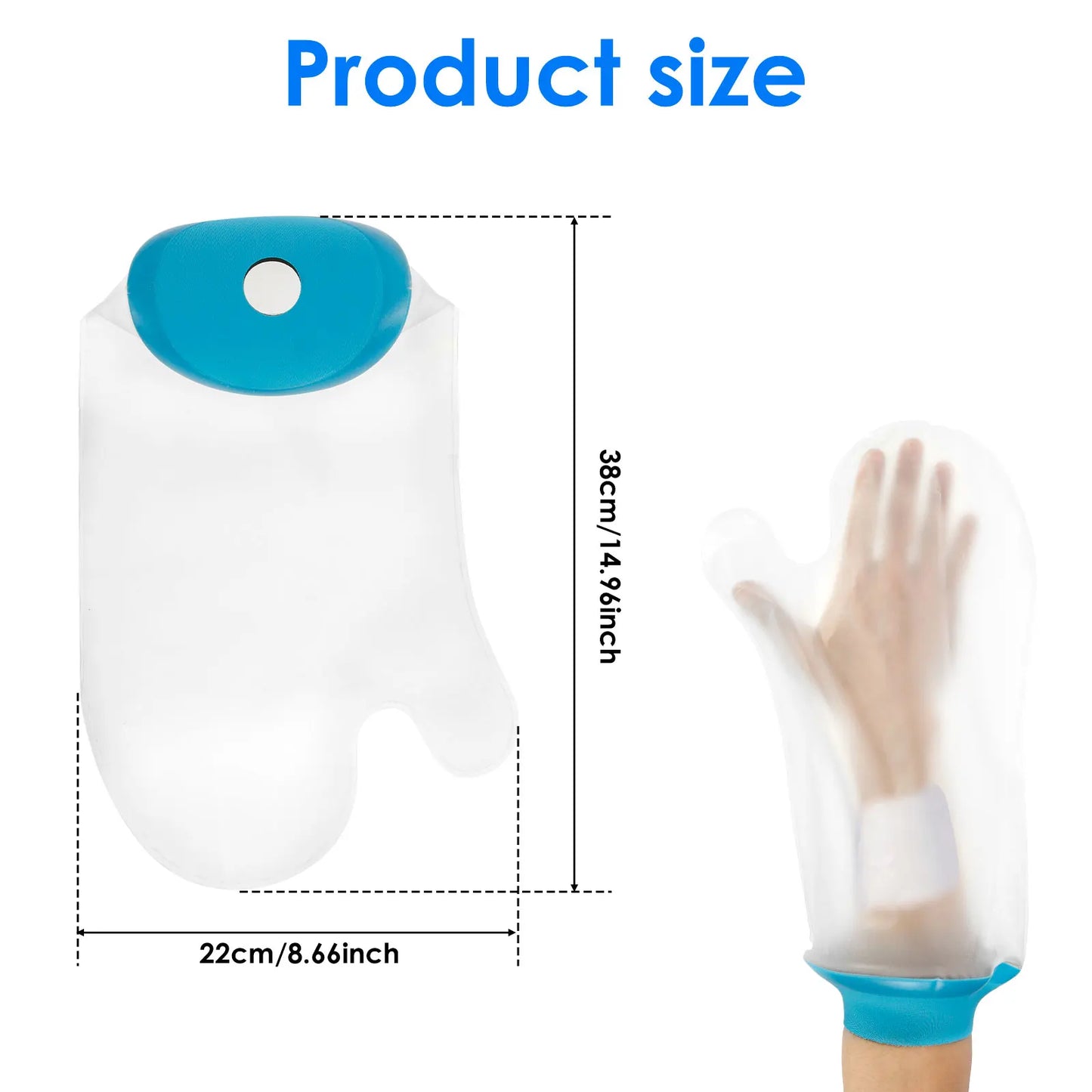 Waterproof Arm & Hand Shower Cast Cover – Adult Protective Sleeve for Wounds, Fractures & Bandages