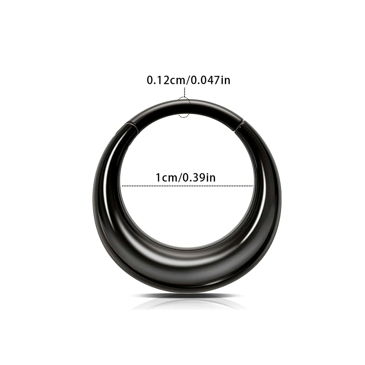 316L Stainless Steel Hoop Nose Ring β Water Drop Hinge Clicker Septum & Cartilage Earring for Women & Men Piercings
