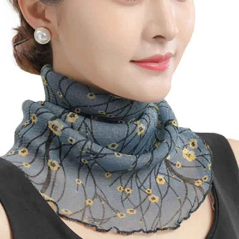 Spring Summer Chiffon Neck Scarf β Lightweight Multi-Function Anti-UV Sunscreen Face & Head Cover for Women