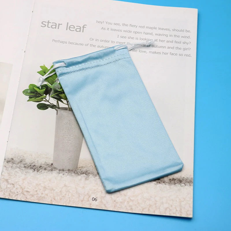 Microfiber Eyeglasses Storage Bag – Soft Portable Sunglasses Pouch for Scratch Protection, Lightweight Cloth Glasses Case for Travel