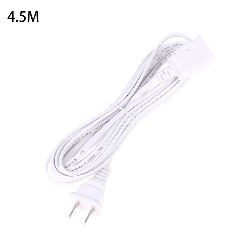 AC Power Cord with ON/OFF Switch - Two-Pin Plug Extension Cable Adapter for Home & Electronics