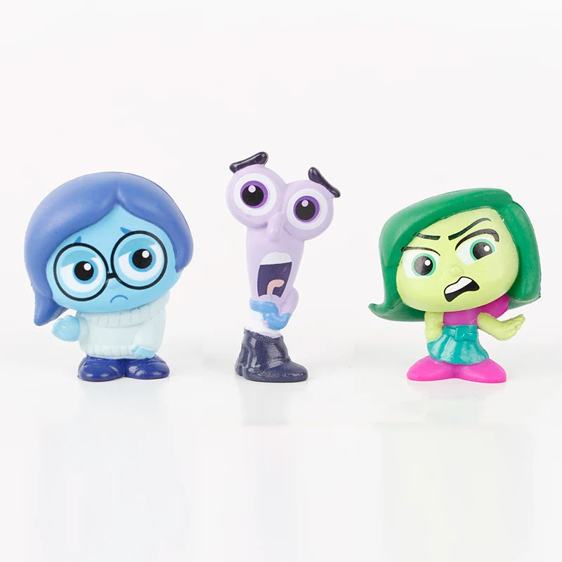 Inside Out 2 Mini Action Figures - 9-Piece Cartoon Character Model Doll Set for Fans & Gifts