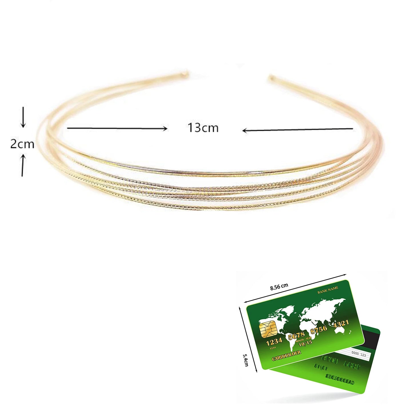 Thin Gold Multilayer Headbands: Women's Alloy Hair Hoop with Double Root Design - Smooth Hair Accessories for a Stylish Look