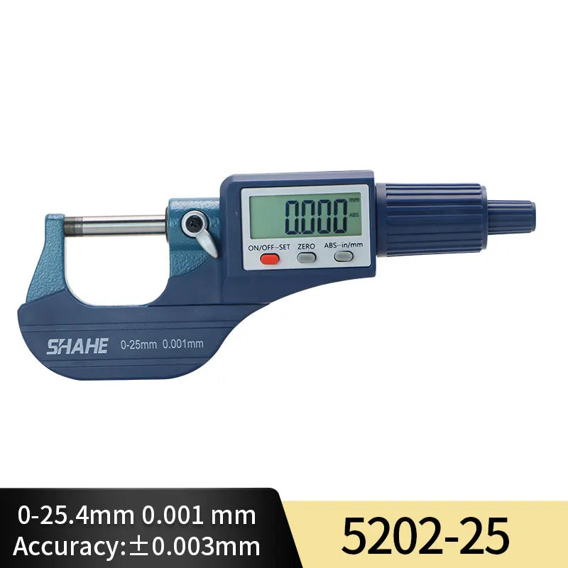 SHAHE 0.001mm Electronic Outside Micrometer β 0-25mm Digital Caliper Gauge for Precision Measurement