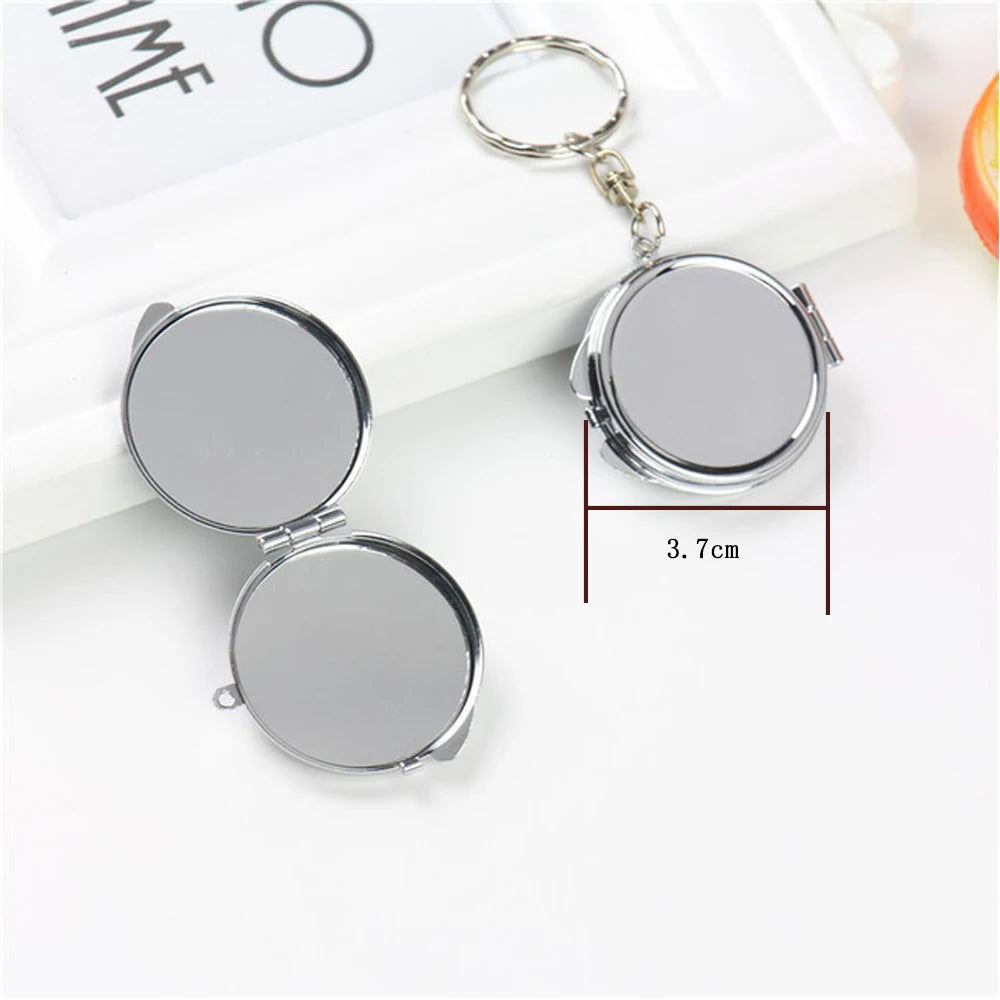 12PCS Metal Pocket Compact Mirrors - Sublimation Blank Travel Makeup Mirrors for Women & Men