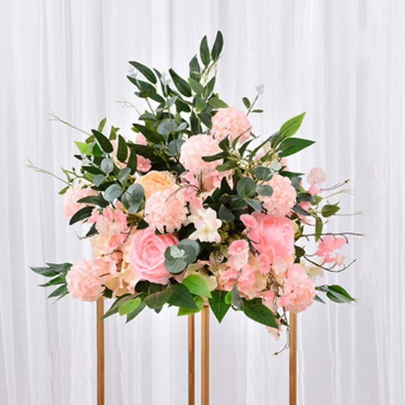 Artificial Rose Flower Ball Centerpiece β Silk Pompom Floral Decor for Wedding Backdrop, Table Display & Photography Props