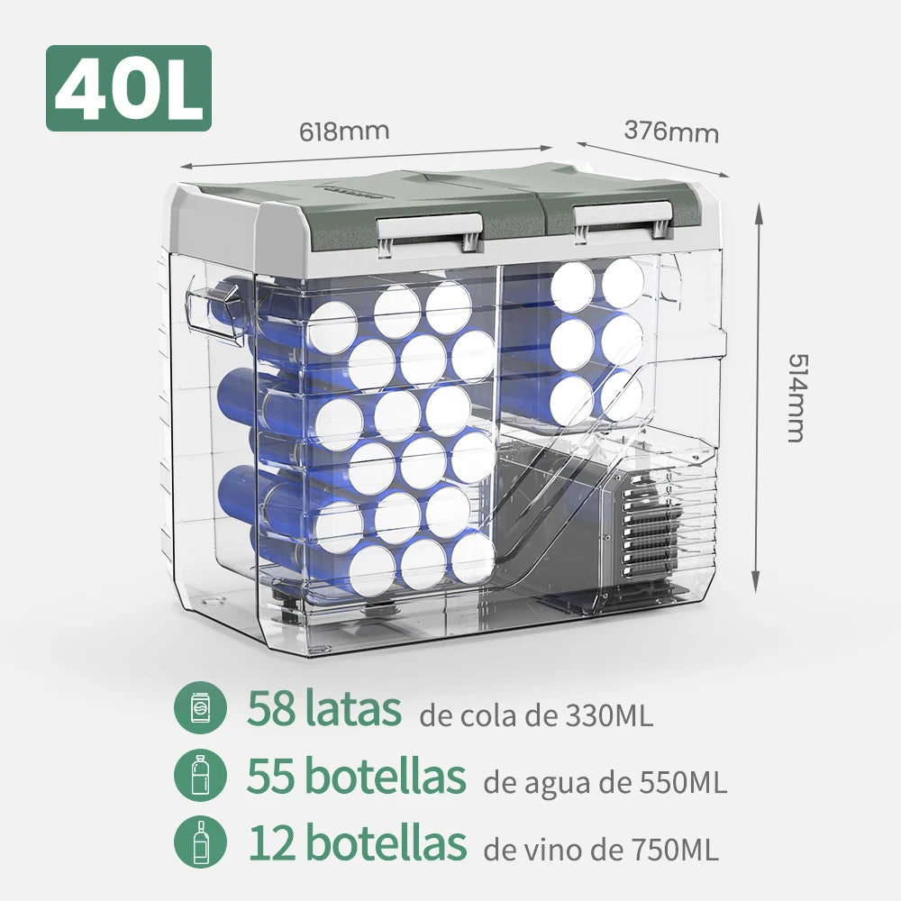 Alpicool NLS 20L/30L/40L Portable Car Refrigerator – 12V Mini Fridge Freezer with Compressor for Camping, Travel & Outdoor Use