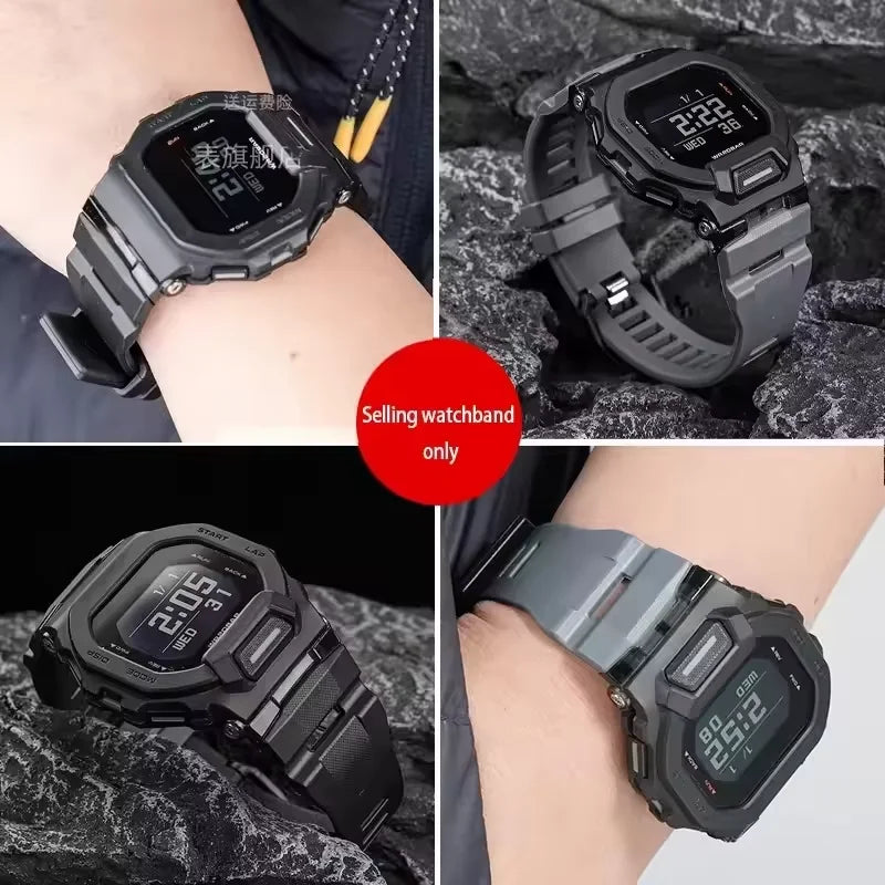 Soft Silicone Replacement Band for Casio G-SHOCK GBD-200 - Waterproof Sports Strap for GBD-200-1A & GBD-200RD-4