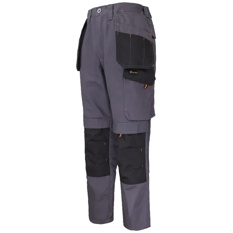 Men’s Safari Style Multi-Pocket Cargo Work Pants – Straight Fit Wear-Resistant Outdoor Tactical Trousers with Utility Pockets