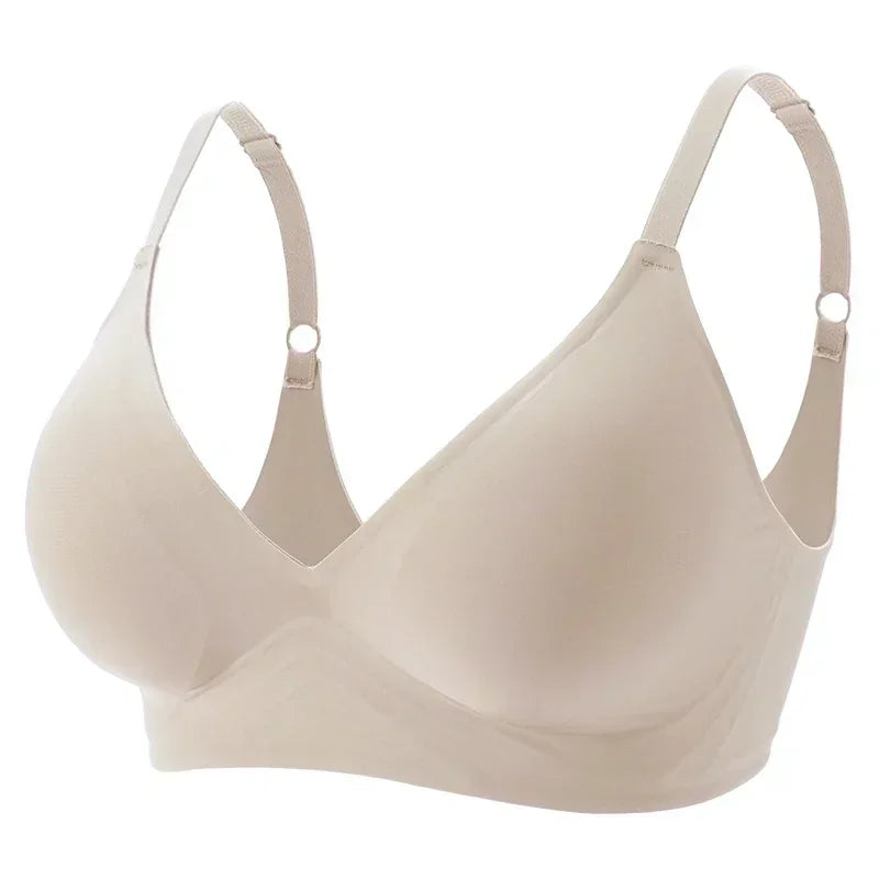 Latex Jelly Seamless Bras for Women β Wireless, Removable Padded Bralette, Comfortable One-Piece Brassiere for Sleep
