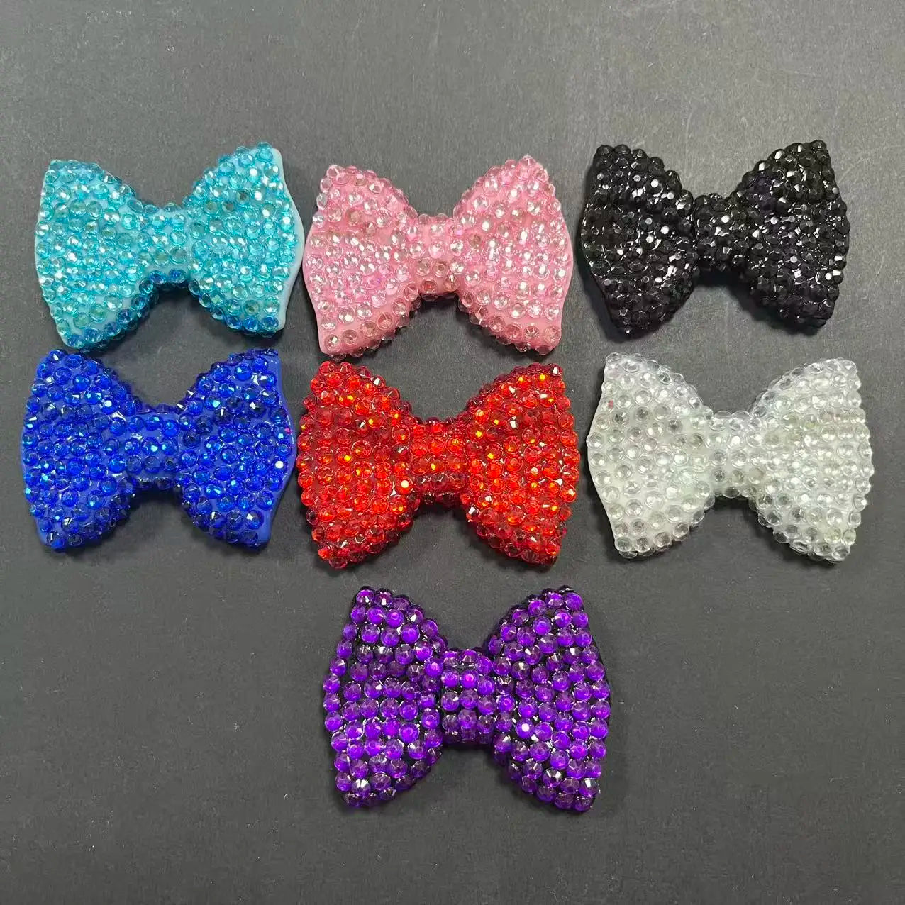 43PCS Luxury Charm Set — Diamond Bow, Perfume Bottle, Butterfly & Lip Decorations for Phone Case, Purse, and DIY Crafts