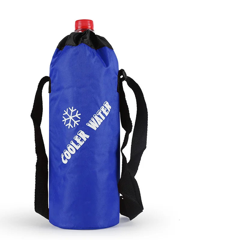 Universal Insulated Water Bottle Cooler Bag - Leakproof High Capacity Outdoor Bottle Pouch with Ice Pack