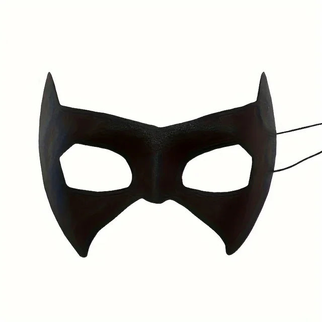 Adult Black PVC Masquerade Mask β Bat Bunny Party Mask for Men & Women, Carnival, Prom, and Costume Events