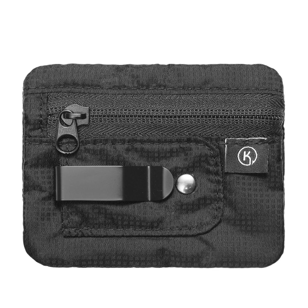 Men's Mini Credit Card Wallet & ID Holder - Slim Zipper Wallet with Coin Pocket