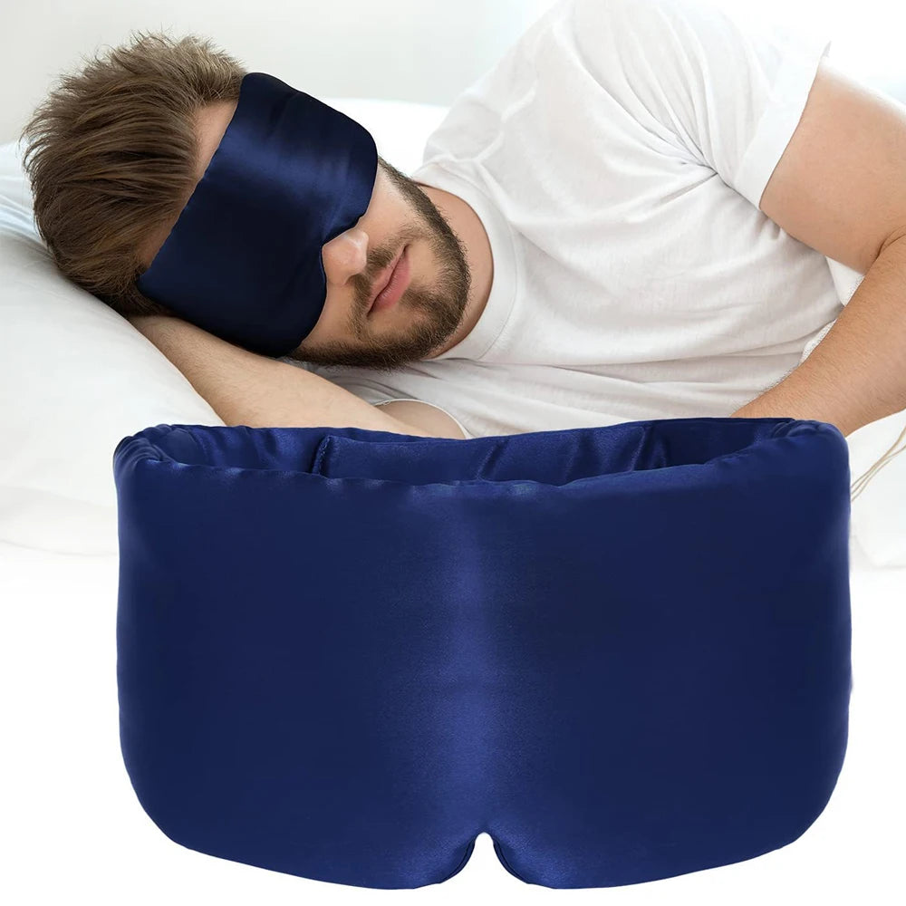100% Mulberry Silk Sleeping Mask – Soft Padded Eyepatch for Light Blocking, Travel Sleeping Aid Sleep Patch (Slaapmasker)