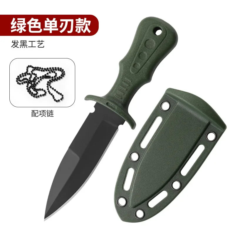 New Mini Tactical Neck Knife – Women's Self-Defense Outdoor Knife, Portable Camping & Fruit Knife