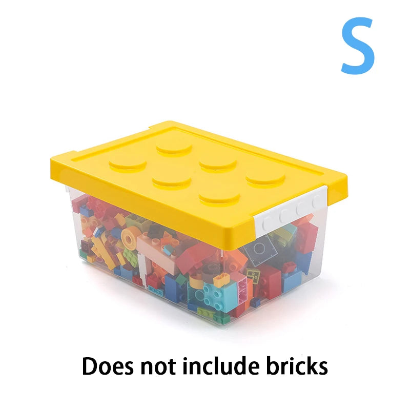 Stackable Kids Building Block Storage Box – Toy Organizer & Container for Books, Stationery, Snacks & Sundries