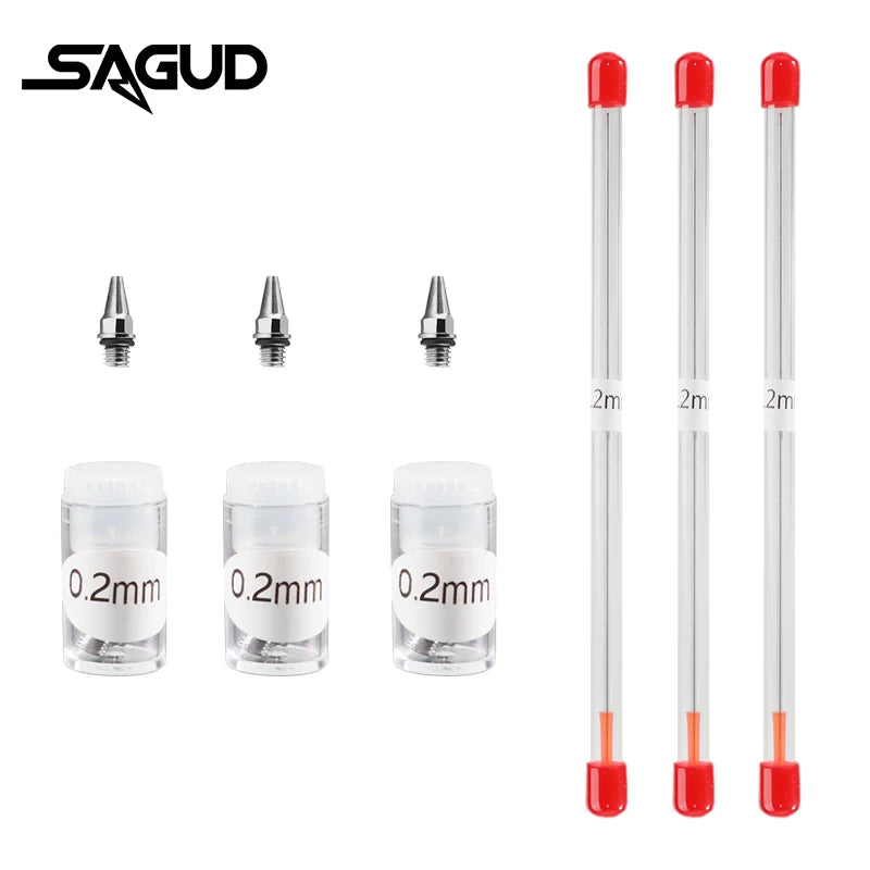 Airbrush Nozzle & Needle Replacement Kit – 0.2/0.3/0.5mm Repair Accessories for Various Airbrush Models