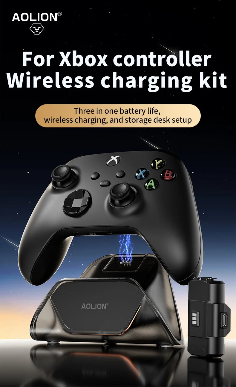 Aolion Wireless Charging Dock for Xbox Series X/S & One Controllers β Gamepad Charging Base