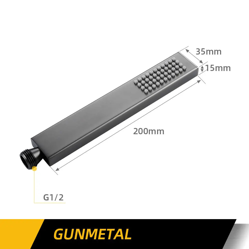 Square Handheld Shower β High-Pressure Brass Hand Shower for Bathroom