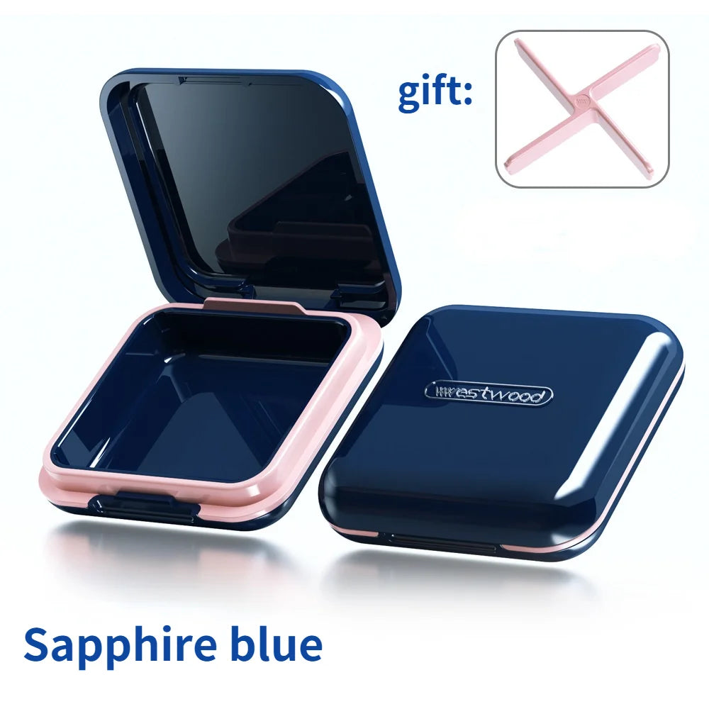 Orthodontic Retainer Storage Box β Portable Teeth Denture Cleaner & Soaking Case for Braces