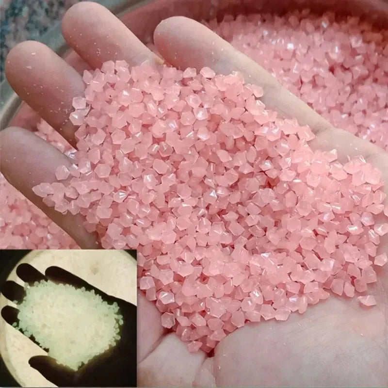 1000-Piece Glow-in-the-Dark Pebbles (3–5mm) – Luminous Sand Stones for Garden Paths, Lawn, Home Décor, and Aquariums