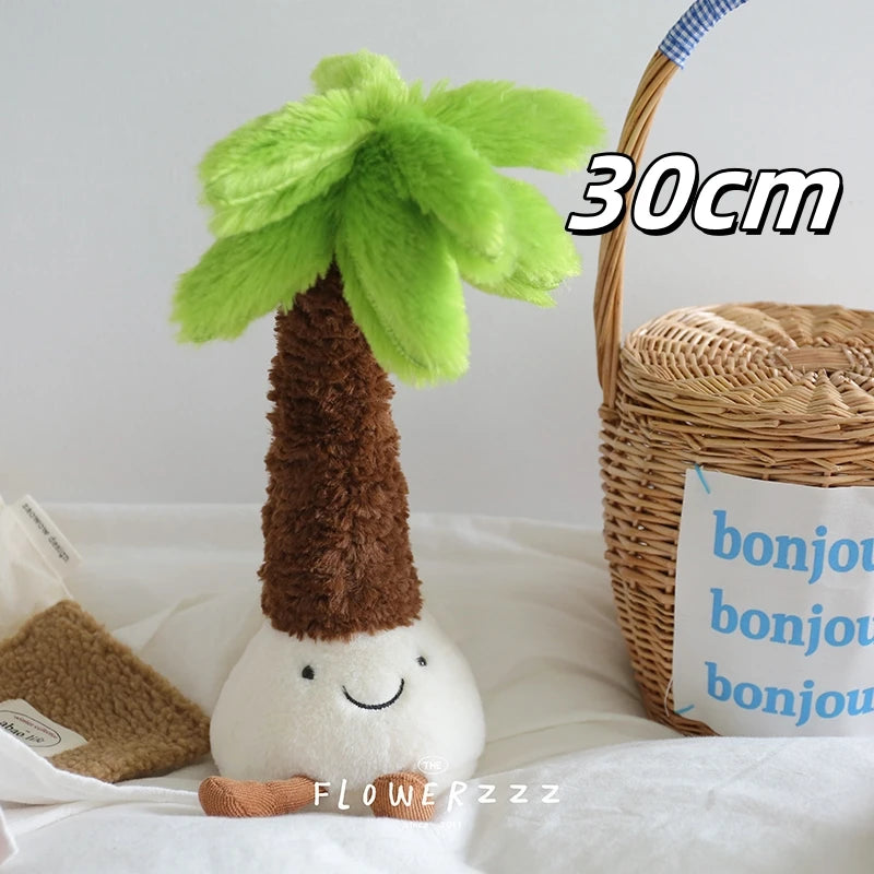 JELLYCAT Lemonade Coconut Plush – Soft Palm Tree & Red Coral Plush Toy, Cartoon Doll for Home Decor & Christmas Gifts