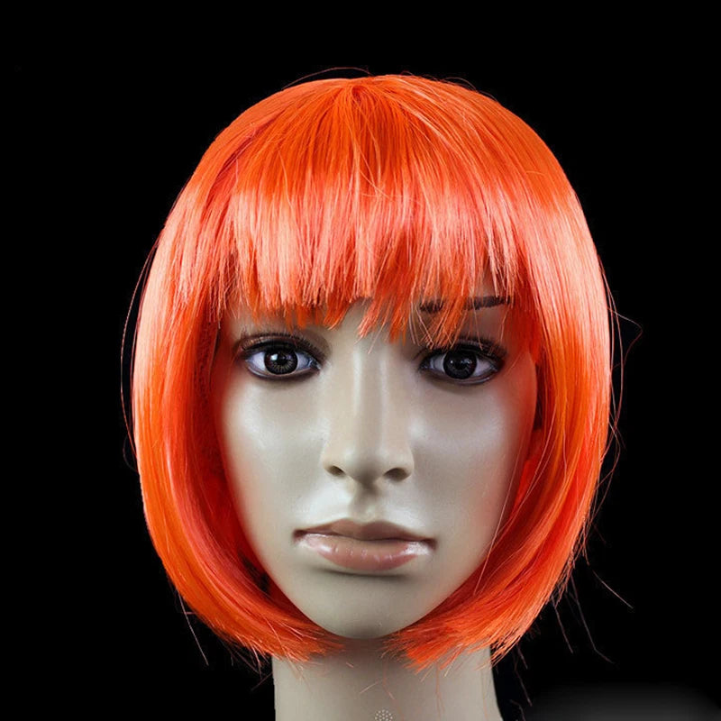 Pretty Short Bob Wig for Women – Natural Fashion Synthetic Wig for Halloween, Cosplay, Anime, and Daily Party Wear