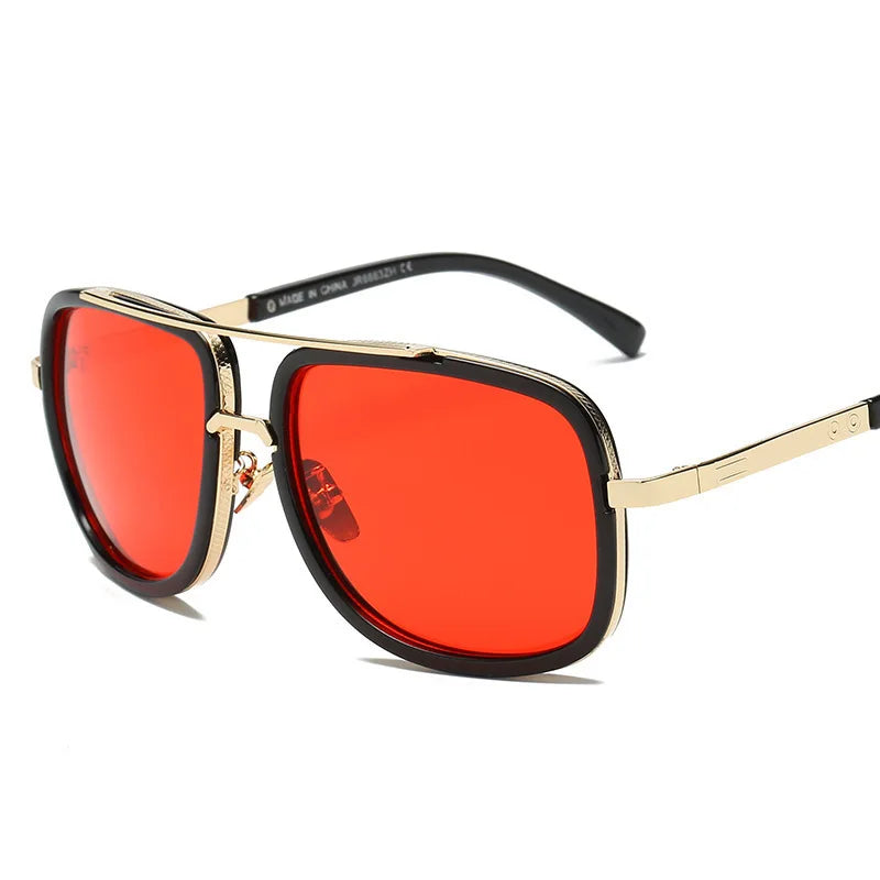 Men’s Vintage Pilot Driving Sunglasses – Gradient Brown UV400 Summer Style Goggles