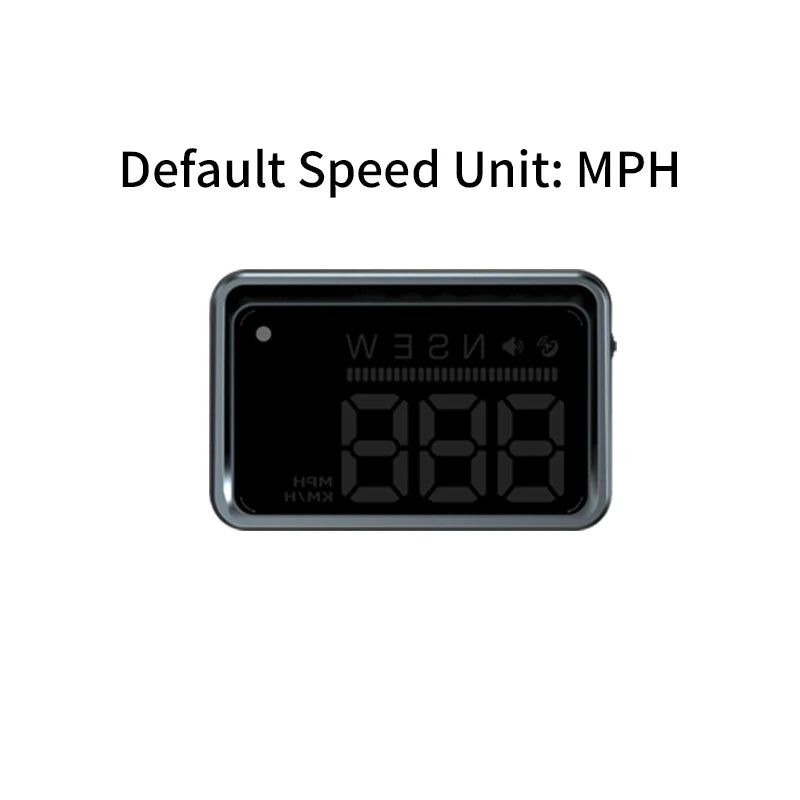 KWHUD GPS Head-Up Display Speedometer – Digital Windshield Projector USB Plug & Play Car Speed Monitoring Device