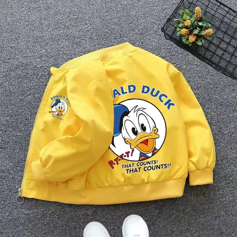Spring Cartoon Mickey Mouse Hooded Jacket – Baby Boys & Girls Sweatshirt Windbreaker Coat for Kids Ages 1-6 Years