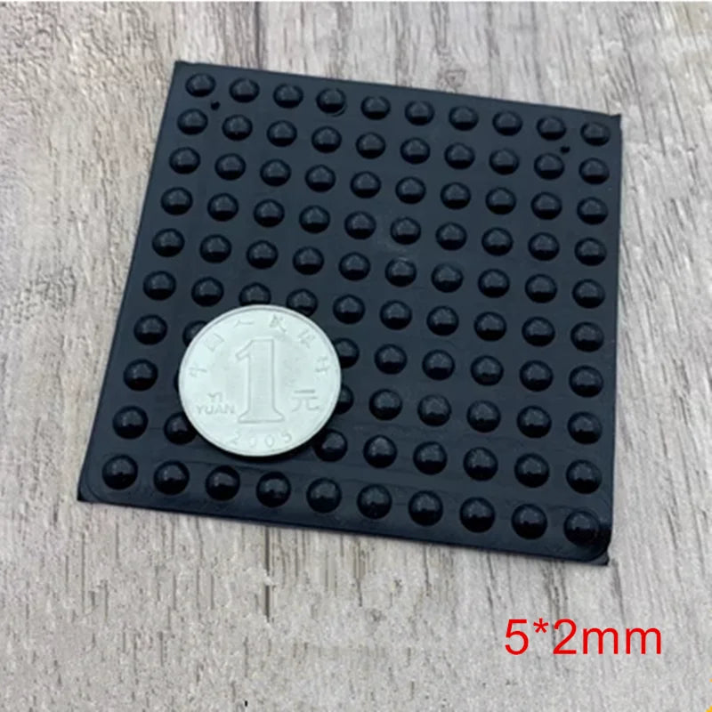 100Pcs 5-7*1.5/2mm 3M Self Adhesive Round Silicone Rubber Bumpers Soft Clear Black Anti Slip Shock Absorber Feet Pads Damper